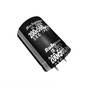 ตัวเก็บประจุแบบมีรูเสียบ47 uF 20% 400V คาปาซิเตอร์แบบมีรู400SXC47MEFC20X25 47 uF ของแท้ - Product Image 1