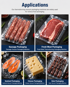 Machine d'emballage <span class=keywords><strong>sous</strong></span> <span class=keywords><strong>vide</strong></span> thermoformante entièrement automatique <span class=keywords><strong>pour</strong></span> saucisses et fromages, petite machine d'emballage <span class=keywords><strong>sous</strong></span> <span class=keywords><strong>vide</strong></span> à film étirable - Product Image 2