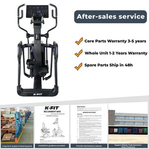 Équipement de fitness commercial K-FIT <span class=keywords><strong>Suspension</strong></span> Electromagnetic Elliptical K4, robuste et adapté aux articulations, pour l'entraînement en salle de sport - Product Image 5