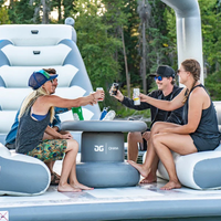 Tables gonflables flottantes, station de relaxation en plein air, radeau gonflable pour parc aquatique et lac