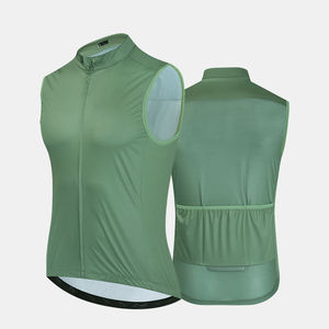 Unisex Multi Color Sleeveless Cycling Vest Full Zip Lightweight Windproof <b>Road</b> Bike Gilet <b>Back</b> Pocket Cycling Jersey Waistcoat - Product Image 1