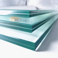 Verre feuilleté de sécurité trempé transparent certifié CE et SGCC 8 + 8mm10 + 10mm12 + 12mmPVB SGP