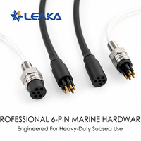Ensemble de connecteurs micro sous-marins compatibles SubConn série MCIL6, mâle et femelle, étanches, plaqués or, en acier inoxydable, pour applications marines et ROV