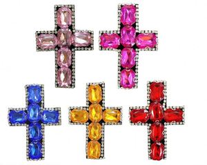 Spot perlé strass croix broderie <span class=keywords><strong>tissu</strong></span> bricolage vêtements chaussures chapeaux accessoires décoratifs patch à la main cousu pâte - Product Image 3