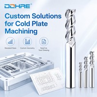 Fraiseuses à plaquettes de carbure personnalisées Dohre pour l'usinage de plaques froides et de canaux de refroidissement en aluminium dans les serveurs à refroidissement liquide