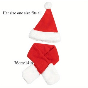 Chapeaux <span class=keywords><strong>de</strong></span> Noël Pet Chats Chiens Fournitures <span class=keywords><strong>De</strong></span> Noël Santa Fluffy Petits Chapeaux Chapeaux <span class=keywords><strong>De</strong></span> Laine Rouge Pet Rétro En Peluche Cap Ensembles - Product Image 5