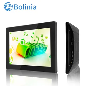 10.1 inch IP65 Pure flat Industrial Capacitive Touch Screen Android all in one PC Panel Computer with CPU RK3288 2G RAM 16G EMCC