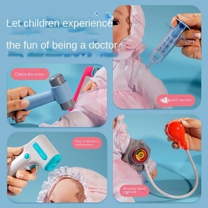 Petit acteur médecins jouer maison <span class=keywords><strong>jouet</strong></span> ensemble plastique ABS unisexe enfant stéthoscope infirmière injection tirer étui à bagages - Product Image 4