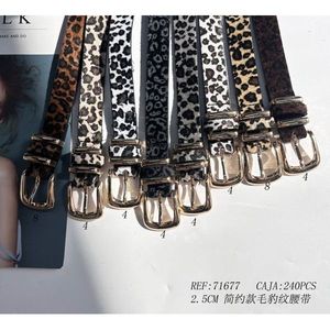 Cintura in tessuto con stampa leopardata 2,5 cm con fibbia in lega, stile casual, accessorio moda per donna - Product Image 3