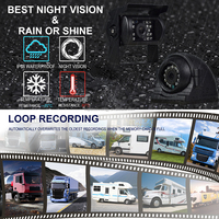 HOPE perekam layar sentuh 10.36 inci 720P tahan air, penglihatan malam DVR 4 kanal