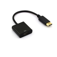 Haute qualité DisplayPort mâle HDTV femelle convertisseur câble DP HDTV adaptateur pour ordinateur projecteur PVC combinaison blindage