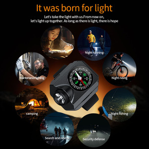 Montre-lampe de poignet XPG avec boussole, 5 cm x 6 cm, LED, pour activités de plein air, course à pied, rechargeable par USB - Product Image 3