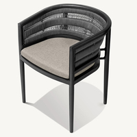 Ensemble de table à manger d'extérieur en aluminium carré moderne, finition durable, imperméable et résistante aux UV, garantie de 3 ans, meubles d'extérieur