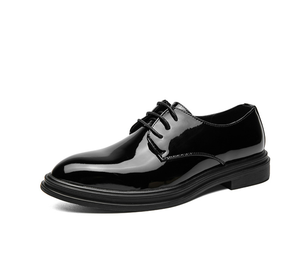 Chaussures habillées en cuir noir pour hommes, personnalisées, modèle TSB061 - Product Image 5