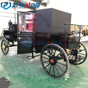 Customized Outdoor Electric Black Royal Horse Carriage Electric Horseless Carriage Utility Horse Carts - Product Image 5