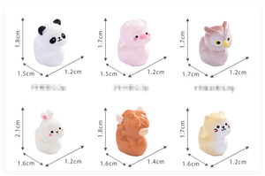 Figuras <span class=keywords><strong>de</strong></span> Animales en Miniatura para Jardín: Conejo, <span class=keywords><strong>Panda</strong></span>, Vaca, Cerdo, Búho, Adornos para Pasteles, Decoración <span class=keywords><strong>de</strong></span> Salpicaderos, Adornos para Acuarios - Product Image 2