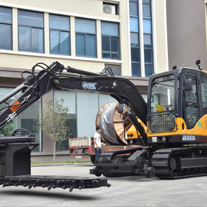 Excavatrice à double usage routière et ferroviaire Jinggong JG80LT de 8 tonnes avec sous-coupeuse rotative pour le maintenance des voies ferrées - Product Image 1