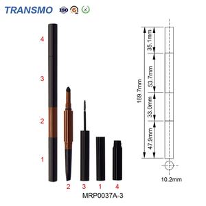 Crayon pour les yeux et les sourcils à deux extrémités, vente chaude, 2 en 1, tubes en plastique, gel pour les yeux, stylo pour les sourcils, emballage cosmétique - Product Image 2