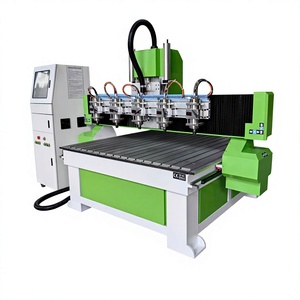 Machine de gravure et de fraisage CNC pour le travail du bois 1325, 4 têtes, un moteur, quatre broches multiples, routeur de découpe pour meubles en bois - Product Image 1