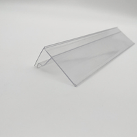 Portaprecios de PVC Transparente con Clip para Etiquetas de Datos, para Estantes de Supermercados y Tiendas Minoristas
