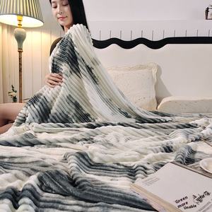 Manta polar transfronteriza <span class=keywords><strong>para</strong></span> <span class=keywords><strong>Amazon</strong></span>, diseño de dibujo de tinta, franela cálida y acogedora <span class=keywords><strong>para</strong></span> siesta <span class=keywords><strong>para</strong></span> sofá, aire acondicionado, manta de franela rizada - Product Image 1