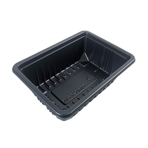 ถาดถนอมอาหารทำจากพลาสติก PP แบบใช้แล้วทิ้งกล่องใส่เนื้อพลาสติกทรงสี่เหลี่ยมบรรจุภัณฑ์แบบเก็บความร้อนได้ - Product Image 5