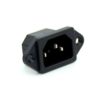BSSY) Prise de courant CA IEC à 3 broches mâle C14 avec fusible en cuivre 6A 125V 10A