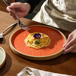 Platos de Postre de Cerámica Japonesa Vintage, Platos Redondos Mate, Juegos de Platos de Cerámica de Lujo para Restaurante - Product Image 3