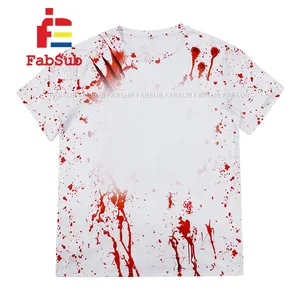 Custom your Own Design Best Selling Halloween Short Sleeve T-shirt US Size Bleach Sublimation Shirts