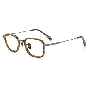 Montura de <span class=keywords><strong>Gafas</strong></span> Cuadradas de Titanio Puro K22J, Estilo Punk, Unisex, Grandes, Ultraligeras, de Diseño, para Miopía, Venta al Por Mayor - Product Image 1