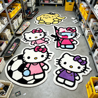 Alfombras Personalizadas con Estampado de Personajes de Sanrio, Alfombra Grande de Forma Irregular para Sala de Estar, Alfombras Lavables a Máquina, Alfombra de Hello Kitty
