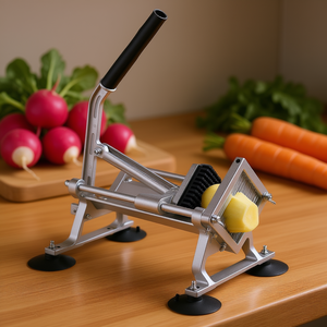 Coupe-légumes manuel en acier inoxydable, 1/4 pouces, pieds antidérapants pour les radis - Product Image 2