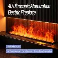 Cheminée à vapeur d'eau atomisée 3D avec télécommande, décor LED pour salon et maison