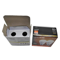 Boîte en carton personnalisée pour ampoules LED, emballage de détail, vente en gros, avec trou de suspension, pour produits électroniques, écologique