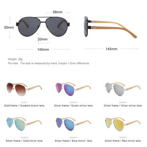 2025 vente chaude concepteur bambou lunettes de soleil métal cadre nuances surdimensionné unisexe lunettes de soleil mode lunettes de soleil à la mode pour hommes - Product Image 2