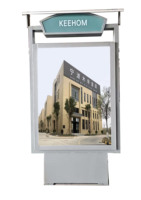 Letrero Luminoso LED Rectangular de Aluminio MXMY, Letrero Publicitario Mupi para Exteriores, Resistente al Agua, con Iluminación
