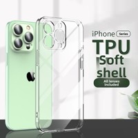 Coque Souple en Silicone Transparent Pressé à Chaud pour iPhone 17 Air – Ultra-fine, Anti-choc, Protection Intégrale avec Fentes Précises pour Téléphone Mobile