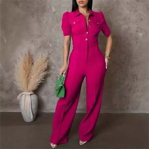 Pas de quantité minimale de commande prix de gros salopette formelle chic combinaisons pour femmes <span class=keywords><strong>pantalon</strong></span> Flare <span class=keywords><strong>combinaison</strong></span> - Product Image 3