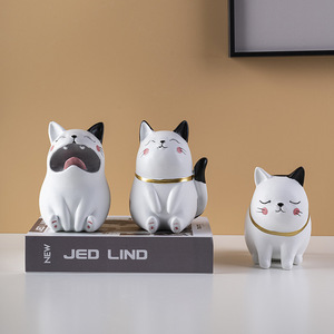 Colorido Estilo nórdico resina arte sala <span class=keywords><strong>de</strong></span> estar TV gabinete dormitorio Navidad joyería lindo Ins creativo fantasía gato adornos - Product Image 4