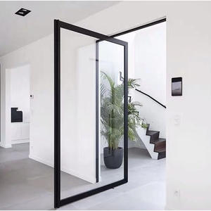 Porte rotative en aluminium à axe décalé, porte vitrée rotative pour magasin de vêtements, porte de présentation avec serrure, fabricant de portes à axe décalé - Product Image 3