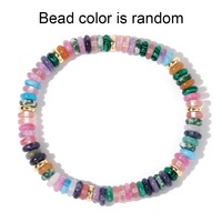 Bracelet extensible coloré en perles de cristal naturel, bracelet perlé en pierre de guérison des chakras, bijoux porte-bonheur en agate pour femme, cadeau