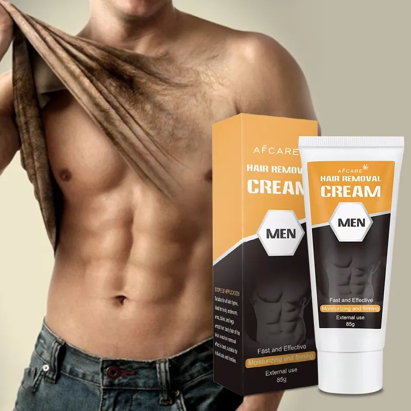 Crème dépilatoire permanente pour homme, vente en gros, usage quotidien, emballage en vrac, crème dépilatoire organique lisse, indolore