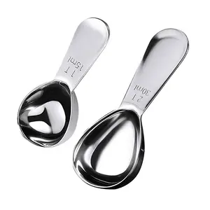 Eco Friendly Metal Espelho Chapeamento Teaspoon Colher De Café Comestível Bonito 15ML 30ML Colher De Café De Prata De Ouro