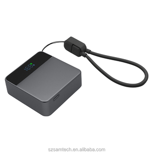 ที่ชาร์จแม่เหล็กน้ำหนักเบา พร้อมสายคล้องคอรับน้ำหนักได้ 5 กก. ความจุ 5000mAh วัสดุโลหะผสมสังกะสี รองรับ PD 15W ชาร์จไร้สาย สำหรับอุปกรณ์เดินป่า ของพรีเมียม - Product Image 1