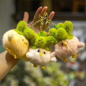 Jouet animal <span class=keywords><strong>en</strong></span> peluche doux mignon Poupée de poulet Porte-clés légume <span class=keywords><strong>vert</strong></span> Chou Jouets <span class=keywords><strong>en</strong></span> peluche <span class=keywords><strong>Sac</strong></span> Pendentif <span class=keywords><strong>en</strong></span> peluche Porte-clés poulet <span class=keywords><strong>en</strong></span> peluche - Product Image 6