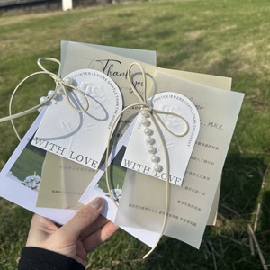 Ensemble de cartes d'invitation de <span class=keywords><strong>mariage</strong></span> élégantes en papier couché gaufré avec impression personnalisée, cartes transparentes colorées - Product Image 2