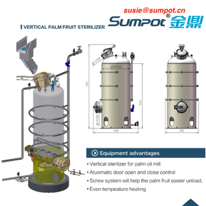 <span class=keywords><strong>Autoclave</strong></span> sterilizzatrice per frutta di palma di tipo verticale SUMPOT per fabbrica di fresatura di palme - Product Image 6