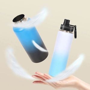 Vasos Térmicos para Gimnasio al por Mayor, 1000 ml, Boca Ancha, Doble Pared, Acero Inoxidable, Botella de Agua Deportiva con Logotipo Personalizado - Product Image 1