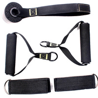 Bandas de Resistencia para Ejercicio en Casa con Anclaje para Puerta, Correas para Tobillos, Equipo de Gimnasio, Yoga, 5 Bandas de Tubo para Entrenamiento, Set de Bandas de Resistencia para Fitness