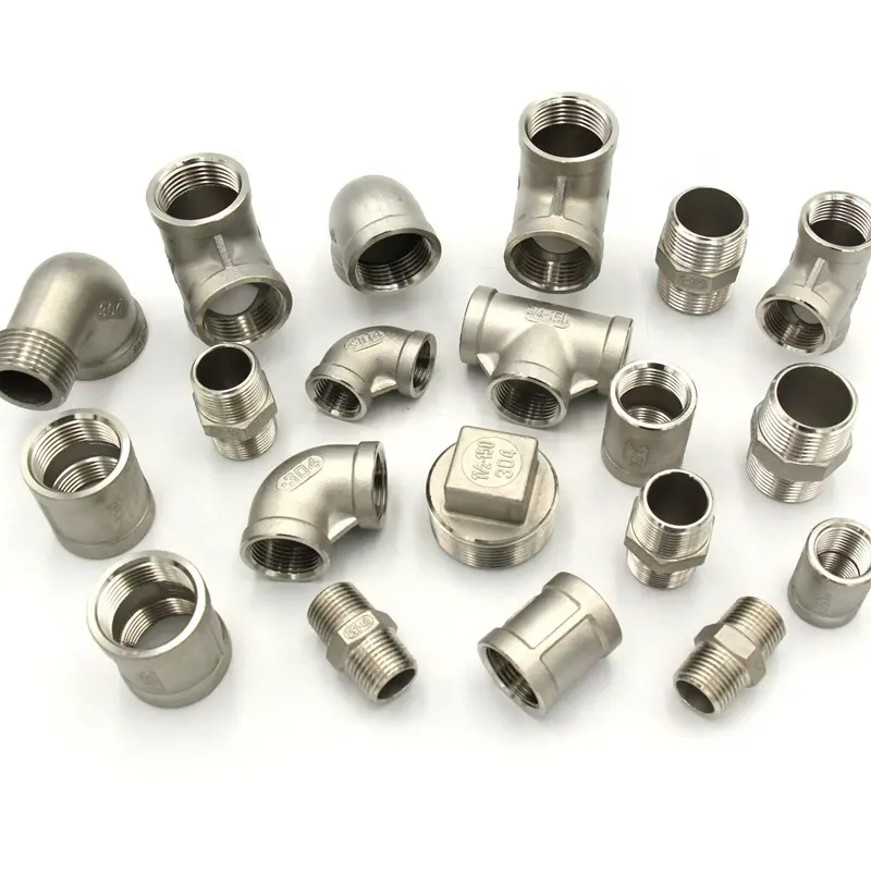 Uni Baja Tahan Karat Hidrolik NPT Puting Berulir Aisi304 Fitting Pipa ASTM Stainless